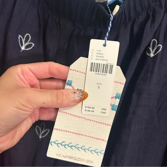 FARM Rio Navy Off-Shoulder Jumpsuit - Picture 7 of 14